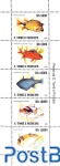 Fish 5v m/s  (issued 31 dec 2007 but with year 2008 on stamps, see Michel cat.)