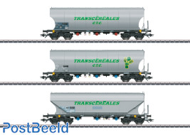 Ermewa Uagps Grain Silo Wagon Set "Transcéréales" (3pcs)