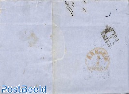 Folding letter from Frankfurt A.M. to Arnhem (NL)