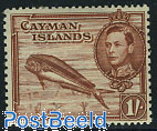 1Sh, Perf. 13:11.5, Stamp out of set