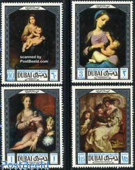 Mother day, paintings 4v