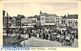 Groote Markt, marktdag - Groningen