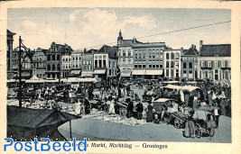 Groote Markt, marktdag - Groningen