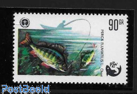 90Gr, plate flaw: POLSKA missing, Stamp out of set