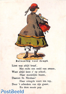 Belooning voor deugd, uitg. l. de Haan ca 1850