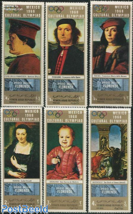Cultural olympiade 6v, gold borders