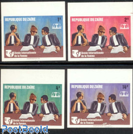 Internation Woman Year 4v, imperforated