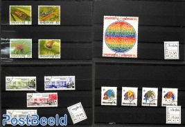 Singapore, 15 MNH SPECIMEN sets (with Circle = specimen)