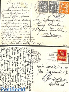 2 postcards on theme Tennis