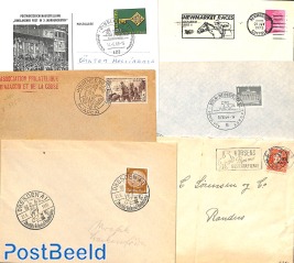6 covers with special cancellations on topic: Horses