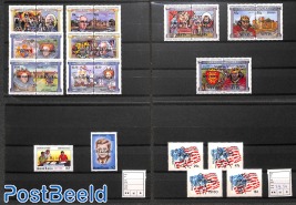 8x A6 stockcard with SPECIMEN stamps