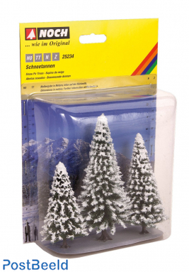 Snowy Fir Trees (3pcs) 8-12 cm