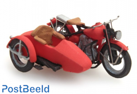 US Liberator motor red with sidecar