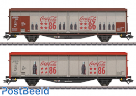 Coca Cola Type Hbbills Sliding Wall Boxcar Set