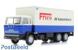 DAF tilt-cab 1970, tandem-axle, box van, Frico