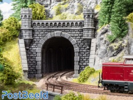 Hardfoam Tunnel Portal 'Granite Wall' ~ Single track 16x15,2cm