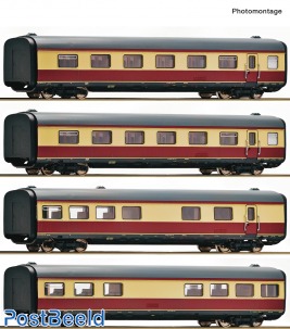 4-piece set: Intermediate coaches for gas turbine multiple unit class 602, DB (DC)