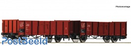 2-piece set: Open goods wagons, CSD