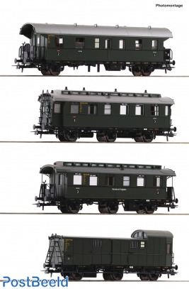 4-piece set: Passenger train, DB