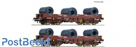 2-piece set: Coil transport wagons, SNCB