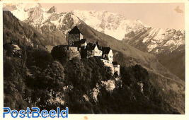 Postcard with set, sent registered 