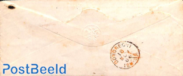 small envelope from Dordrecht  (Via Rotterdam, zie postmarks)