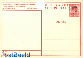 Postcard 5c on 7.5c, Molenserie No. 4, Zeddam