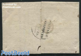 Folding letter from s-Gravenhage to Leuven, Militaire transporten te water