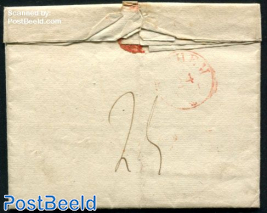 Folding letter from Leiden to Arnhem