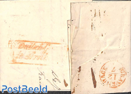 Folding letter from Frankfurt to La Haye (NL)