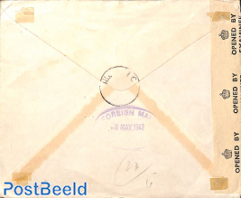 Censored letter with special postmark CENSUUR SURINAME 