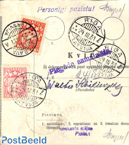 Remittance card