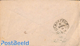 Envelope 25c from BADEN to ELBERFELD