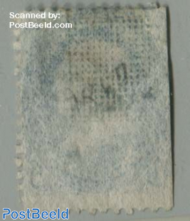1c blue, with grill, probably used, but almost invisible, without gum