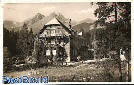 Postcard from Tatranska Lomnica to Munich, forwarded to Berchtesgaden