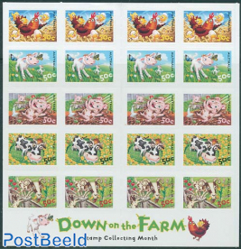 Down on the farm 20 stamps booklet