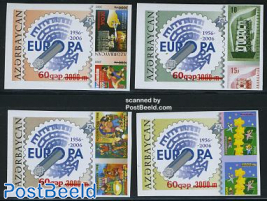 50 Years Europa stamps, overprints 4v imperforated