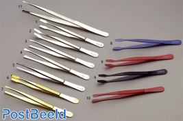 Colored forceps model shovel right (type K53) (8), one piece