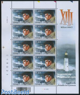 William Vance m/s (with 10 stamps)