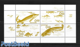 fish in Danube m/s yellow print, not valid for Postage