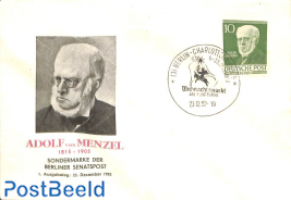 Adolph von Menzel 1v, FDC
