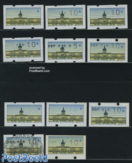 Small collection of 11 automat stamp varieties