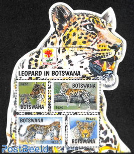 Leopard in Botswana, Bandung 2017 logo on border s/s