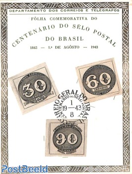 Stamp centenary, card with stamps