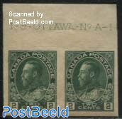 2c, imperforated pair, Stamp out of set