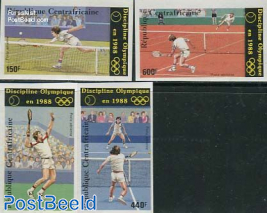 Olympic Games, Tennis 4v, Imperforated