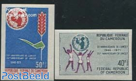 UNICEF 2v, Imperforated