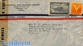 Censored airmail cover to USA