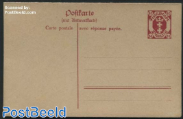 Reply paid Postcard 80/80pf, with extra French text