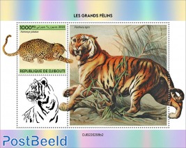 Big cats (Acinonyx jubatus) Background info: Panthera tigris [s/s 1000FD]